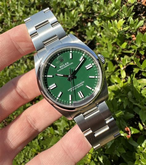 rolex 36mm oyster perpetual green|More.